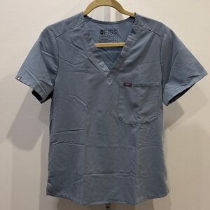 Figs Technical Collection Women Size M Light Gray Short Sleeve Tee Top Uniform